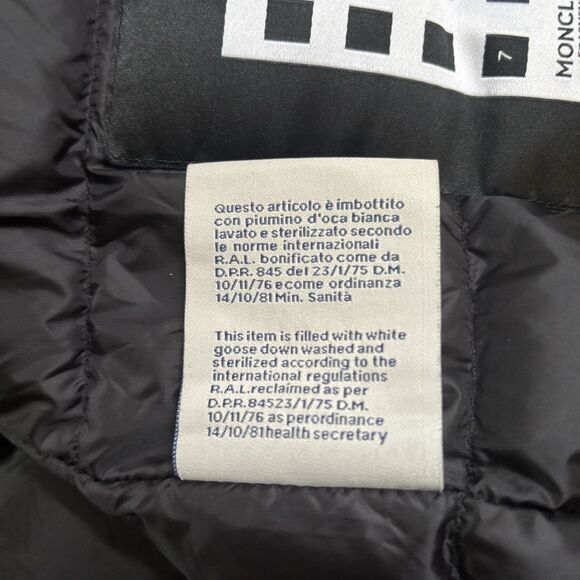 MONCLER Genius 7 Moncler Fragment Navy Shady Down Denim Jacket Authentic Size XL - Picture 13 of 16